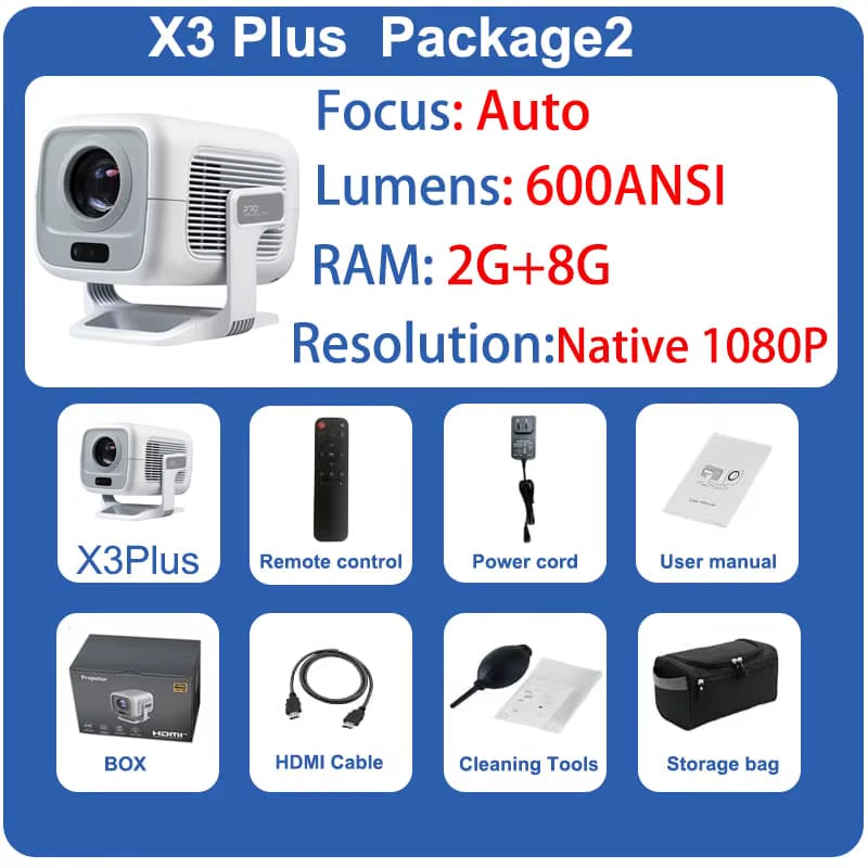 HY300 plus Projector Android 4K 1280*720P Dual Wifi 300ANSI Video Cinema Outdoor Portable Home Hd Led HY300 Pro Projetor