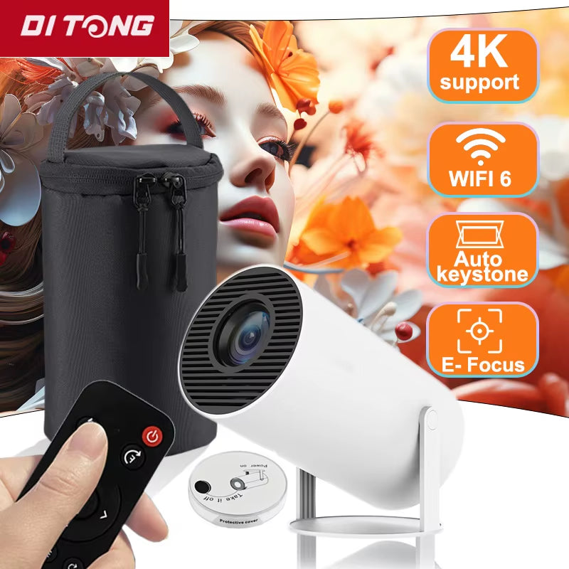 HY300 plus Projector Android 4K 1280*720P Dual Wifi 300ANSI Video Cinema Outdoor Portable Home Hd Led HY300 Pro Projetor